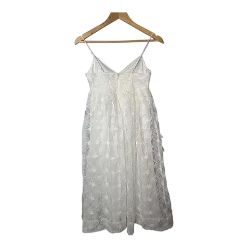 Lulus  Radiate Elegance Ivory‎ Floral Tulle Midi Dress Women Size XS NWT