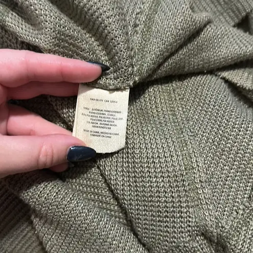 Deletta Anthropologie Women Large Cold Shoulder Oversized Long Sleeve Green