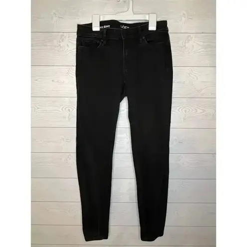 Loft Outlet Curvy Skinny black low rise jeans Size 2 Black