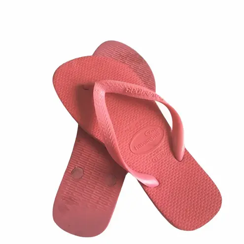 Havaianas Top  𓆉 Flip Flop Sandals 𓆉 Brazilian Beach Sandals 𓆉 Solid Pink