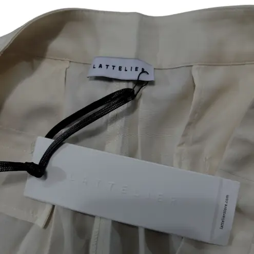 Lattelier New Pants Size Small W30"xL27" Women's Dress Pants Pleated Linen Blend