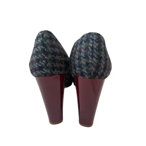 J CREW Collection Fall Wool Plaid Heels Size 9.5