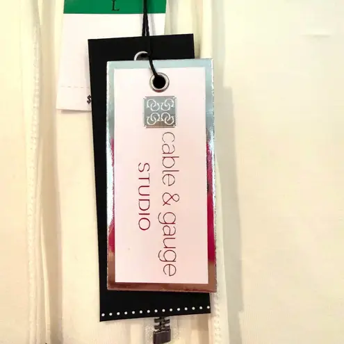 Cable & Gauge Studio Modal Blend Hoodie Womens Large Ivory Activewear Athleisure White