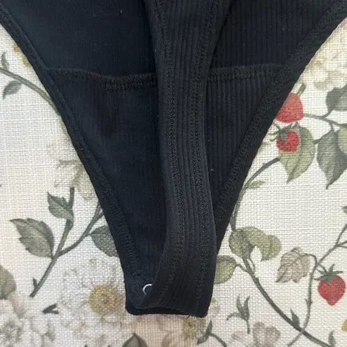 Abercrombie & Fitch  Classic Black thong Bodysuit tank ribbed soft A&F collection - Image 7