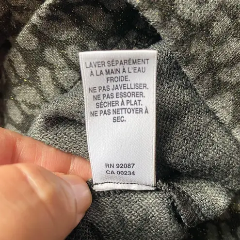 Black Saks Fifth Avenue Animal Print Casual Skirt Size Medium