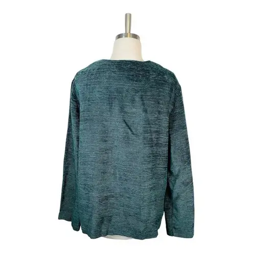 Alfred Dunner ‎ SUPER SOFT GREEN BUTTON UP JACKET TEXTURED SIZE 16 PETITE