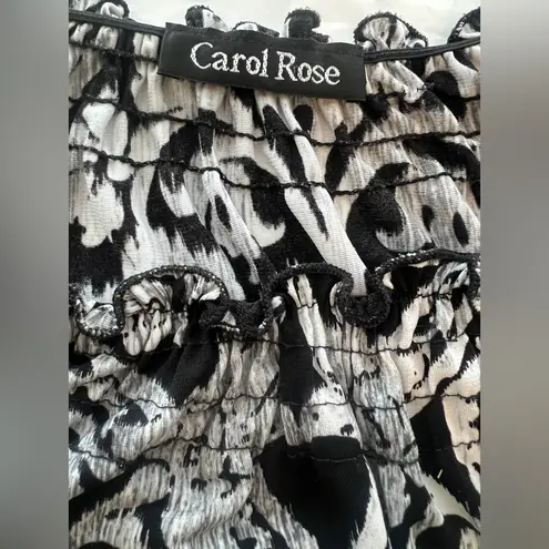 Carol Rose Embellished Black and White Cap Sleeve Blouse