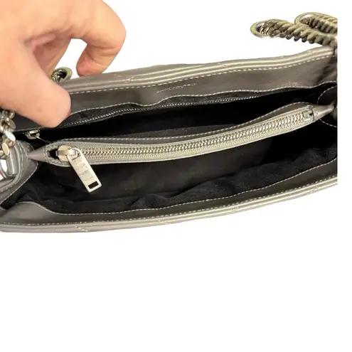 Saint Laurent Medium Loulou Quilted Leather Bag in Storm w/Silver Hardware