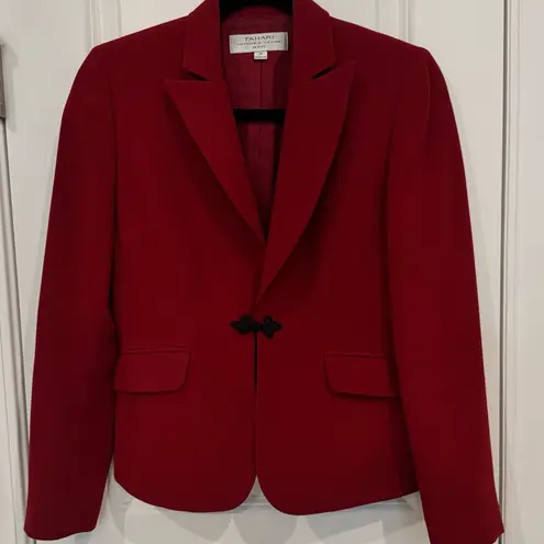 Tahari Arthur S. Levine Red Petite Blazer 2P ClassicWorkwear Holiday Office Chic