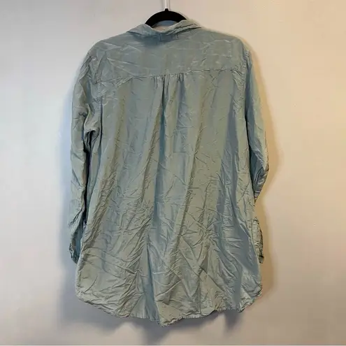 CP Shades Teton Tunic Top in Light Teal Cotton Silk Blend Sz M EUC Style 798