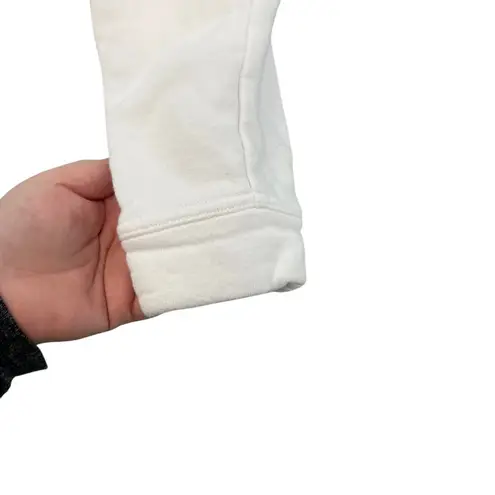 Alala Notch Hoodie Sweatshirt Long Mesh Sleeve Cotton Bamboo White Size XS