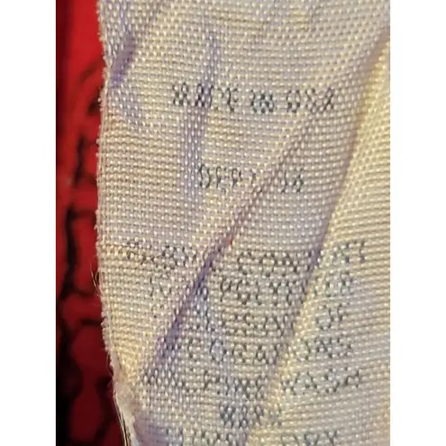 Vintage Fleece Housecoat Robe Loungewear Retro Red & Black Zip Up Women's M Size M