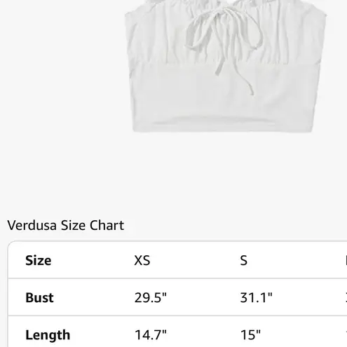 NWT Verdusa Women’s Frill Trim Strap Tie Knot Ruched Front Bustier Crop Top