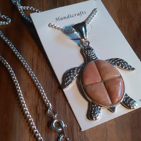 Chili Jasper Turtle Necklace
