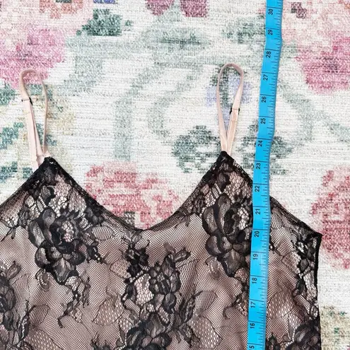 Black Whimsigoth Tank Top Womens Medium Floral All Over Lace Witchy Fairy Grunge