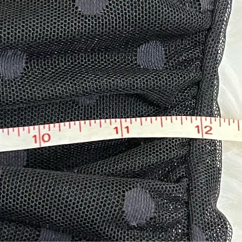 White House Black Market Y2K Sheer Mesh Polka Dot Top XS