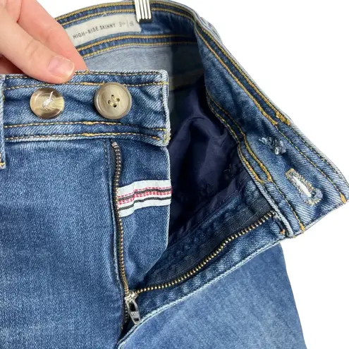 Pilcro and the Letterpress High Rise Skinny Zipper Ankle Jeans