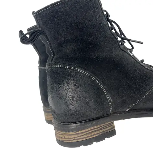 Taos Boot Camp Combat Boots Black Suede Grannycore EU 36 US 5