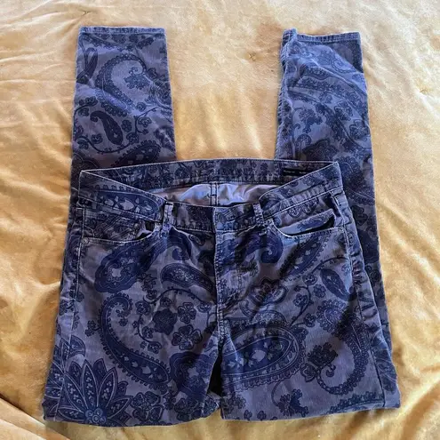 Citizens of Humanity  Size 31 X 29 Thompson Paisley Gray Multi Corduroy Skinny
