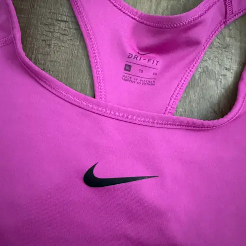 Nike pink dri fit racerback sports bra