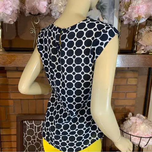 The Limited BLUE & WHITE POLKA-DOT TOP (XS)
