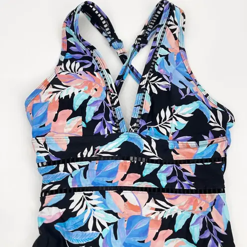 Sea Level Australia Botanica Spliced One Piece Floral Swimsuit Size US 4 NEW Black