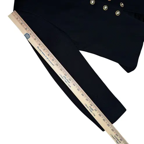 Oleg Cassini Vintage Black Blazer Jacket Skirt Set 8 Office Suit Gold Button