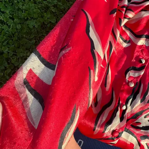 House of Harlow 1960 x REVOLVE Dawn Leaves Fond Print V Neck Dress Medium