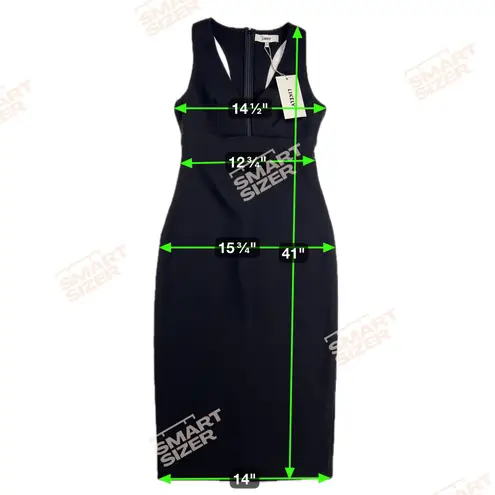Likely Asbury Cutout Little Black Dress LBD Midi Sexy Sophisticated Size 2