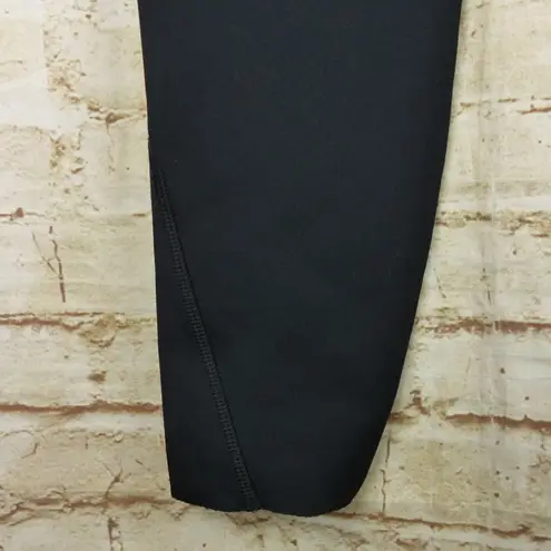 Spyder Active Leggings Womens M Black High Rise Ankle Scuba Altered Crop Hem 24”