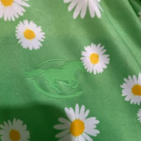 Piper SmartPak Equestrian Green Floral Daisy long Sleeve Top
