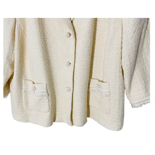 Talbots  Tweed Blazer with Beaded Bobble Buttons