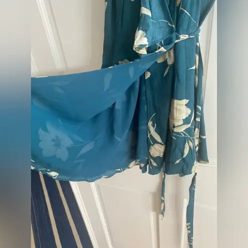 Privacy Please Revolve Hamlet Mini Wrap Dress in Sage Floral