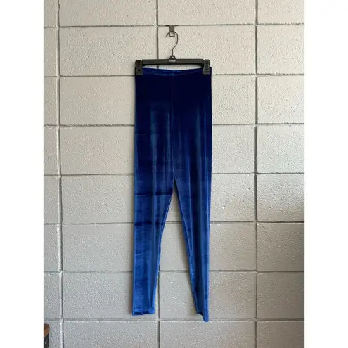 Los Angeles Apparel Women's  Velvet Leggings in Royal Blue Size M