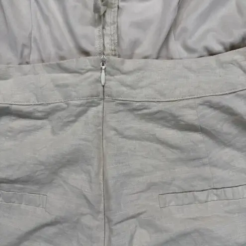 Etophe studios Halter Jumpsuit Wide Leg Button Front Linen blend Casual Beige M