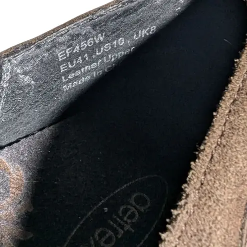 Aetrex Ada Brown Leather Braided Strap Mary Jane Comfort Round Toe Flats Sz 10