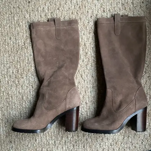 LAUREN RALPH LAUREN Devona Suede Leather Heeled Boots Womens Size 6