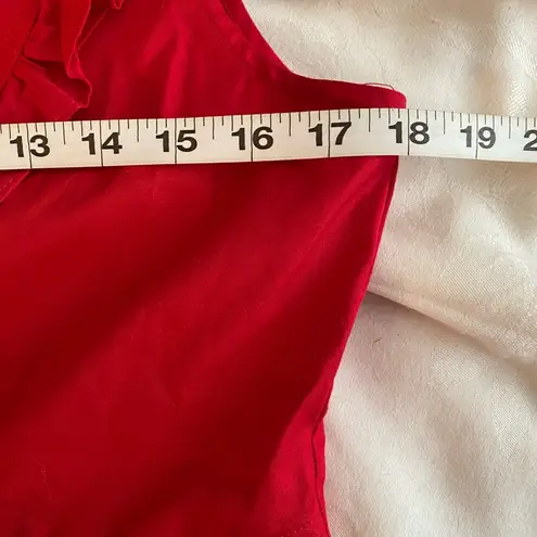 Last Kiss Red Ruffle Vest Junior L NWT