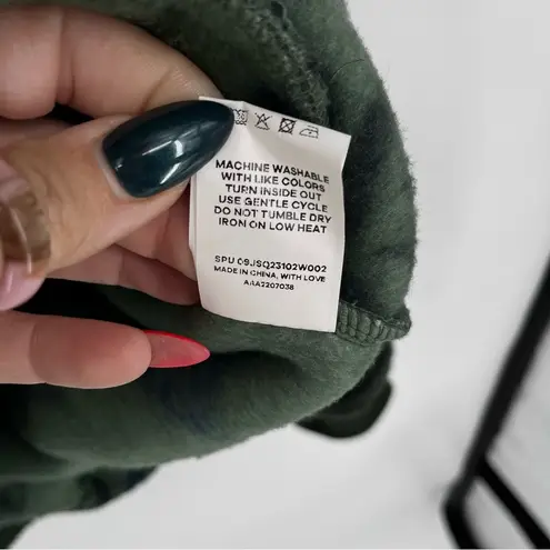 Bloomchic Green Black Sz 10 Aztec‎ Print Sherpa Fleece Jacket Full Zip Cozy Fall