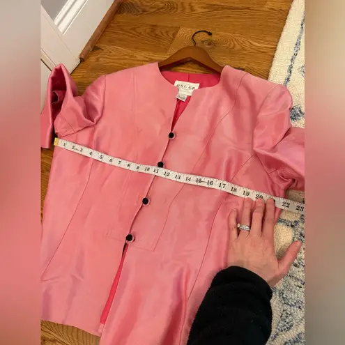 Oscar de la Renta Pink Jacket Size 14