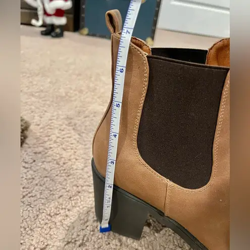 Dream Paris Women's DREAM PAIR Chelsea chunky heel ankle boots