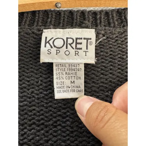 vintage 90s floral colorblock knit button down koret sport sweater vest Size M Size M