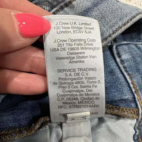 J. Crew Size 23 Jeans Vintage Straight Eco in Light Destroyed Vintage Wash Blue