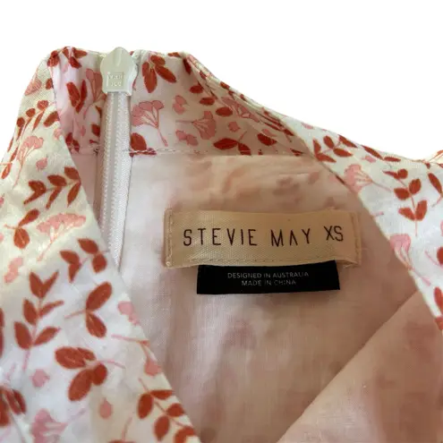 Stevie May Byrdie Floral Print Mini Dress Women’s Size XS Orange/Pink/White White