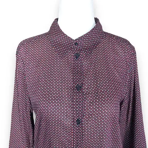 United Colors Of Benetton Benetton Shirt Black Red Long Sleeve Button Front Card Suits Novelty Print