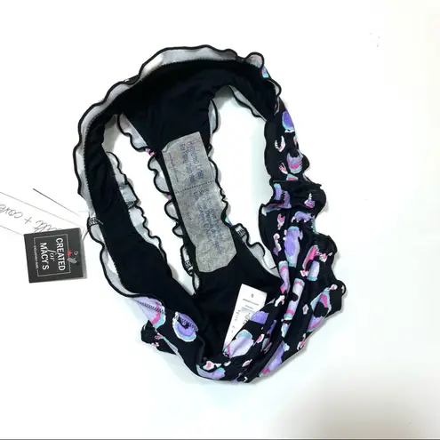 Salt+Cove LEOPARD MULTI Ruffled Bikini Swim Bottom Black