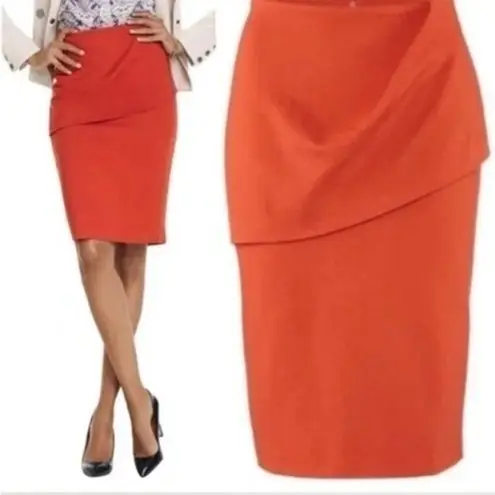 CAbi  NWOT Orange Turmeric Sweater Pencil Skirt #3099