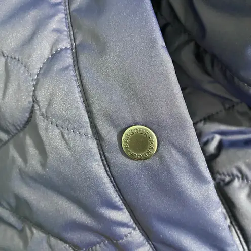 Barbour Women Navy Reversible Apia Full Zip Quilted Jacket Size 14