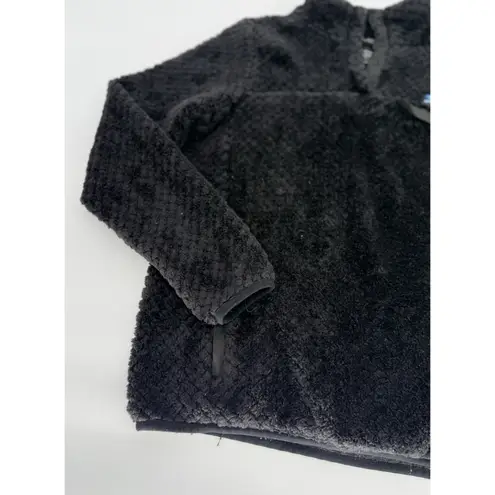 Simply Southern  Womens Medium Soft Sherpa Fleece Black Quarter Snap Pullover - Image 2