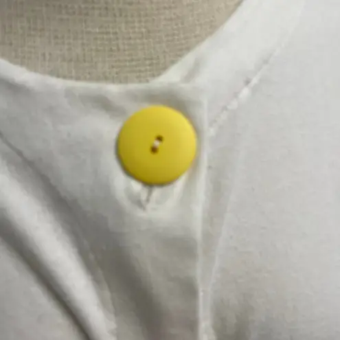 Vintage Womens Floral Long Sleeve Cotton Cardigan Kittens One Size Top Colorful White